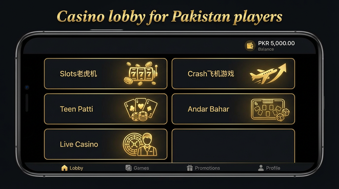 Lobby view of Crary777 for Pakistan users - 4